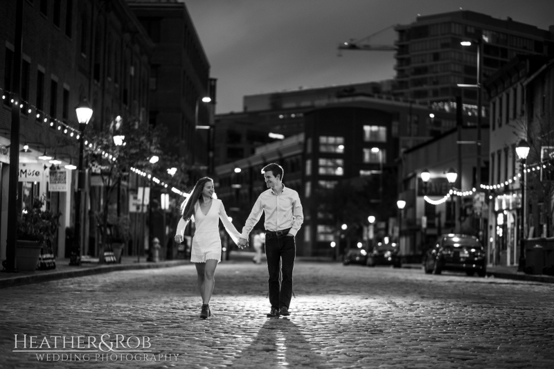 Sunrise engagement session in Fells Point