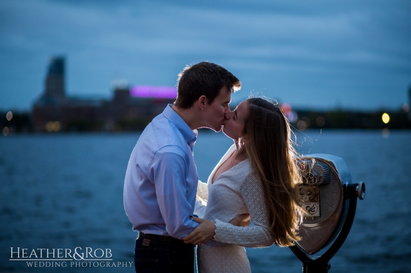 Sunrise engagement session in Fells Point