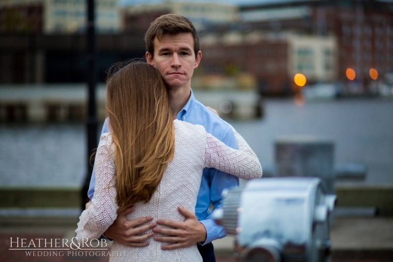 Sunrise engagement session in Fells Point