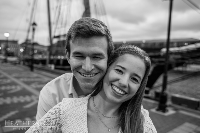 Sunrise engagement session in Fells Point