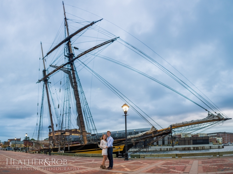 Sunrise engagement session in Fells Point