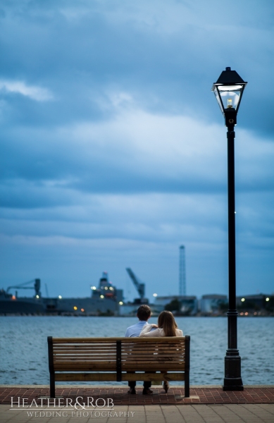 Sunrise engagement session in Fells Point