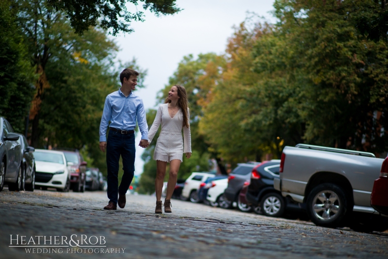 Sunrise engagement session in Fells Point