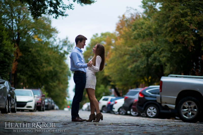 Sunrise engagement session in Fells Point