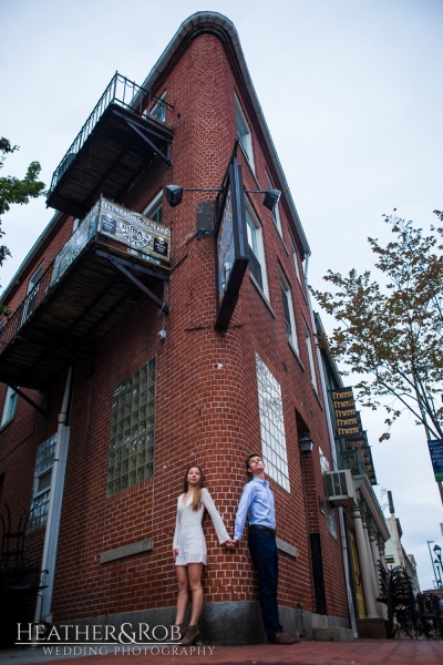 Sunrise engagement session in Fells Point