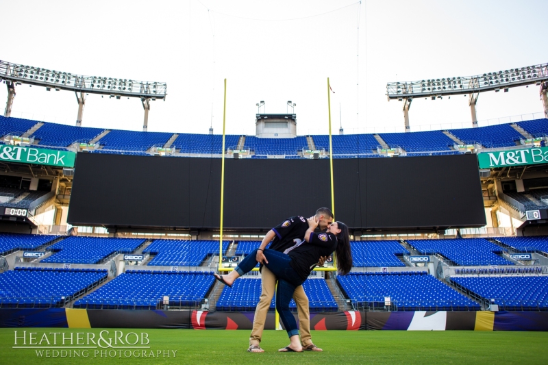 Engagement Session at Ravens Stadium