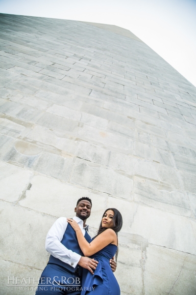 Michelle & Drew's sunrise engagement session on the National Mall